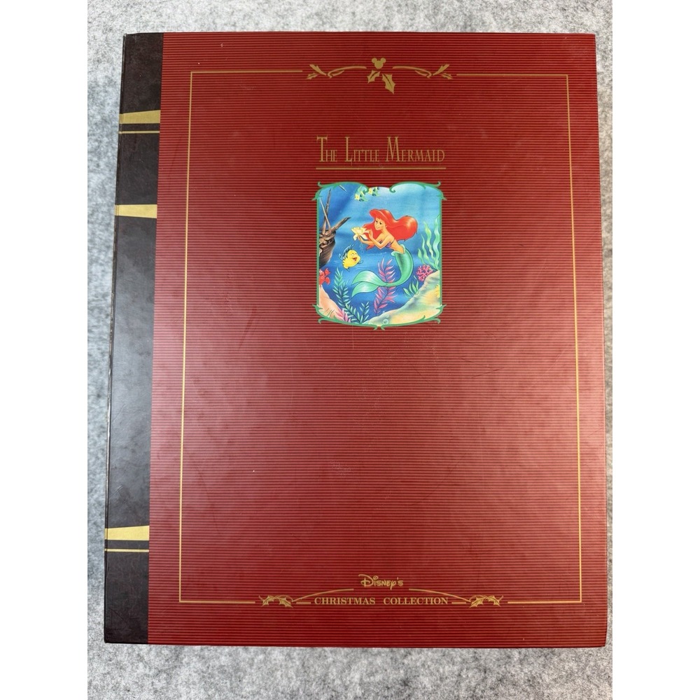 Disney Little Mermaid Storybook Christmas Ornament Set 6 Pc #16021 Ariel Ursula